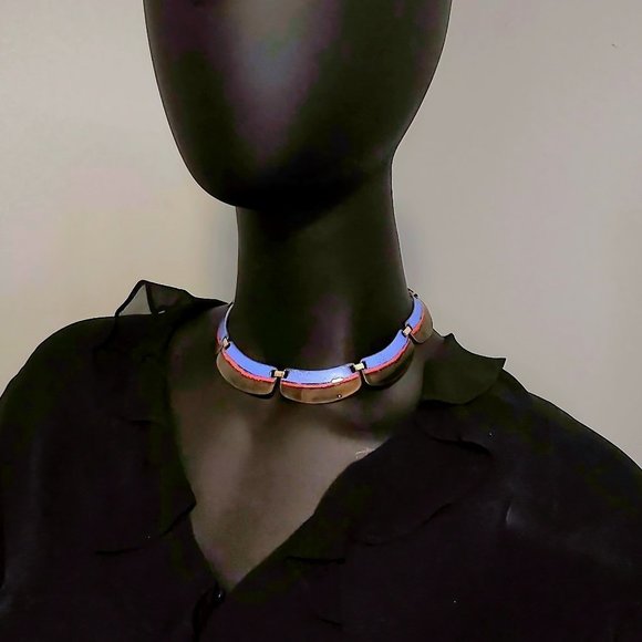 MCM KAY DENNING Enamel on Copper Necklace - Picture 8 of 9